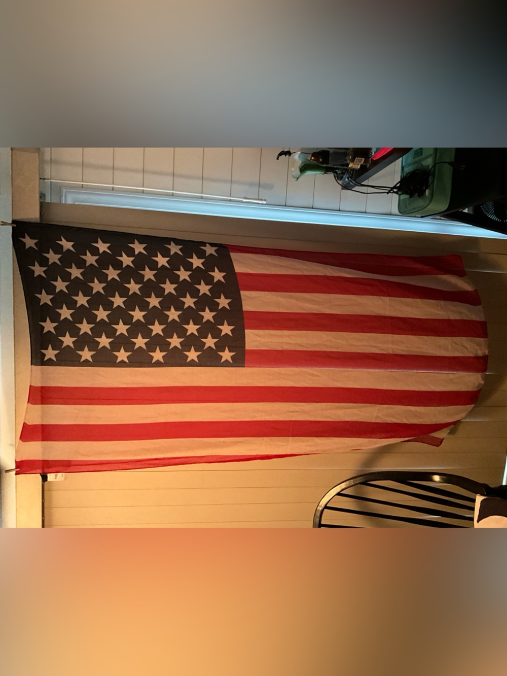 NWT American flag Scarf EST 36x70